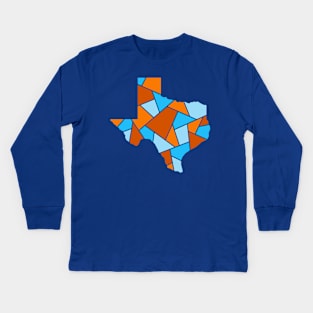 Texas Mosaic - Guadalupe Rafter Kids Long Sleeve T-Shirt